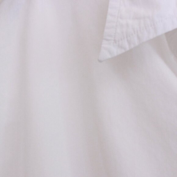 R13 Crossover Bubble Shirt in White Long Sleeve Cotton Button Down - Picture 8 of 15